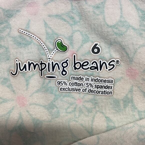 Jumping Beans Floral Dress sleeveless teal white pink girl’s Size 6 - Picture 4 of 7